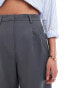 Фото #5 товара Vero Moda Tall wide leg dad trousers in grey