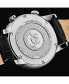 Фото #3 товара Наручные часы Alexander Men's Sophisticate Black Leather, Silver-Tone Dial, 40mm Round Watch