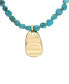 Фото #2 товара Turquoise Beaded Petal Pendant Necklace