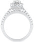 ფოტო #2 პროდუქტის Diamond Halo Bridal Set (1-1/2 ct. t.w.) in 14k White Gold