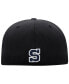 ფოტო #5 პროდუქტის Men's Black, Navy Penn State Nittany Lions Team Color Two-Tone Fitted Hat