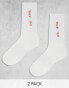 Фото #1 товара ONLY & SONS 3 pack tennis socks in white