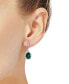 ფოტო #2 პროდუქტის Lab-Grown Emerald (2-3/4 ct. t.w.) and White Sapphire (1/2 ct. t.w.) Drop Earrings in Sterling Silver