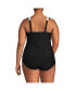 ფოტო #2 პროდუქტის Plus Size Texture Square Neck Tankini Swimsuit Top