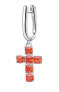 Silver single earrings Cross Fancy Vitamin Orange FVO12