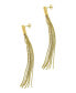 14K Gold-Tone Plated Fringe Chain and Crystal Tassel Earrings