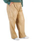 Фото #3 товара Trendy Plus Size Faux-Leather Wide-Leg Cargo Pants