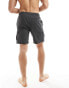 New Look cargo swim short in dark grey