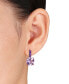 ფოტო #2 პროდუქტის Pink Amethyst (15-1/2 ct. t.w.) Drop Earrings in 18k Rose Gold over Sterling Silver