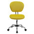 Фото #3 товара Mid-Back Yellow Mesh Swivel Task Chair With Chrome Base