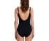 Фото #2 товара Gottex 297821 Women's V Neck Surplice One Piece, Embrace Black, FR/44, USA/12