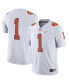 Men's White Clemson Tigers #1 Away Game Jersey