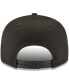 ფოტო #2 პროდუქტის Men's Black Los Angeles Angels Black on Black 9FIFTY Team Snapback Adjustable Hat