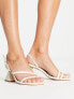Фото #3 товара RAID Wide Fit Dylan heel detail strappy sandals in cream
