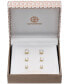 ფოტო #2 პროდუქტის Cubic Zirconia Stud Earring Set in 18k Gold over Sterling Silver or Sterling Silver, Created for Macy's