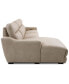 Фото #10 товара Gabrine 3-Pc. Leather Sectional with 2 Power Headrests & Chaise, Created for Macy's