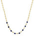 ფოტო #1 პროდუქტის EFFY® Sapphire (7-5/8 ct. t.w) & Diamond (1/3 ct. t.w.) Mariner Link 18" Collar Necklace in 14k Gold