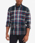Фото #8 товара Men's Gradient Check Regular-Fit Long-Sleeve Button-Down Shirt