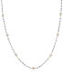 Cultured Freshwater Pearl (4mm) & Enamel Bead Collar Necklace in 18k Gold-Plated Sterling Silver, 16" + 2" extender