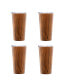 Фото #1 товара Wood Decal Insulated Highballs, Set of 4