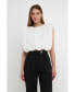 Фото #2 товара Women's Shirred Shoulder Cropped Top