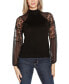 Фото #1 товара Women's Embellished Mixed Media Sweater