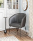 Фото #15 товара 30" Steel, Polyester Quinten Boho Chic Accent Chair