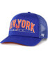 Фото #2 товара Men's Royal New York Mets Backhaul Foam Trucker Snapback Hat