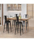 Фото #8 товара Set of 4 High Back Metal Stool 30'' Seat Bar Height