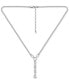 ფოტო #3 პროდუქტის Cubic Zirconia Multi-Cut Linear Lariat Necklace, 16" + 2" extender