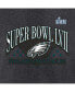 Фото #3 товара Men's Heather Charcoal Philadelphia Eagles Super Bowl LVII Tri-Blend Triangle Strategy T-shirt