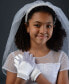 Beaded Headband Double Veil and Gloves