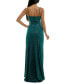 ფოტო #3 პროდუქტის Juniors' Glitter Draped Front Gown