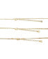 ფოტო #2 პროდუქტის 14k Gold Flash Plated Butterfly Herringbone Pendant Necklaces, 3 Piece Set