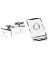 ფოტო #2 პროდუქტის Silver Plated Cufflinks and Money Clip Set