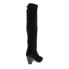 Diba True Money Maker 68718 Womens Black Suede Slip On Knee High Boots 6