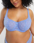 Фото #2 товара Ivory Rose Curve B-G mesh spot balconette bra in blue