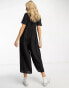 ASOS DESIGN – Kurzärmliger Freizeit-Jumpsuit in Schwarz