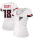 Women's Calvin Ridley White Atlanta Falcons Name Number V-Neck T-shirt