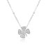 Фото #1 товара Playful silver necklace with four-leaf clover AGS890 / 47