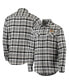Men's Black and Gray Chicago Blackhawks Ease Plaid Button-Up Long Sleeve Shirt