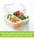 Easy Essentials 29-Oz. On the Go Divided Square Food Storage Container