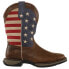 Roper American Wilder Patriotic Square Toe Cowboy Mens Brown Casual Boots 09-02