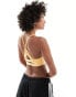 adidas Training aeroreact low support sports bra in yellow