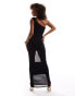 Фото #3 товара ASOS DESIGN one shoulder with panels maxi dress in black