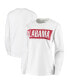 Фото #1 товара Women's White Alabama Crimson Tide Big Block Whiteout Long Sleeve T-shirt