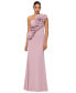 Фото #1 товара Women's Flower-Embellished One-Shoulder Gown