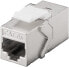 Фото #2 товара Goobay Keystone Module RJ45 Coupler CAT 6A - STP - Flat - Metallic - RJ-45 - RJ-45 - Female - 10Base-T(X)