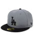 Los Angeles Dodgers Basic Gray Black 59FIFTY Fitted Cap