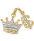 ფოტო #2 პროდუქტის 2-Pc. Set Cubic Zirconia Crown and Dollar Sign Pendants in 14k Gold-Plated Sterling Silver, Created for Macy's